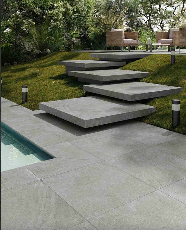 Carrelage sur plot 60x60 20 mm d'paisseur H24 Concrete Supergres 